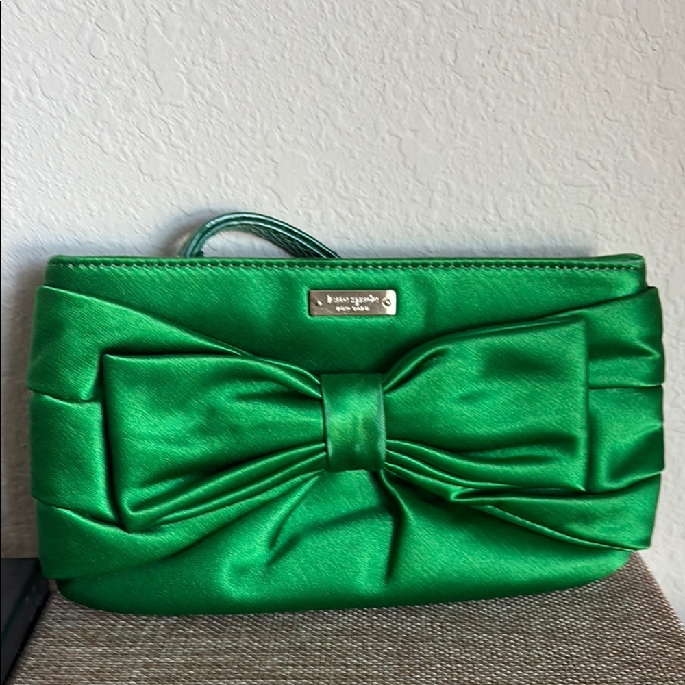 Kate Spade Green Bow Clutch